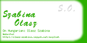 szabina olasz business card